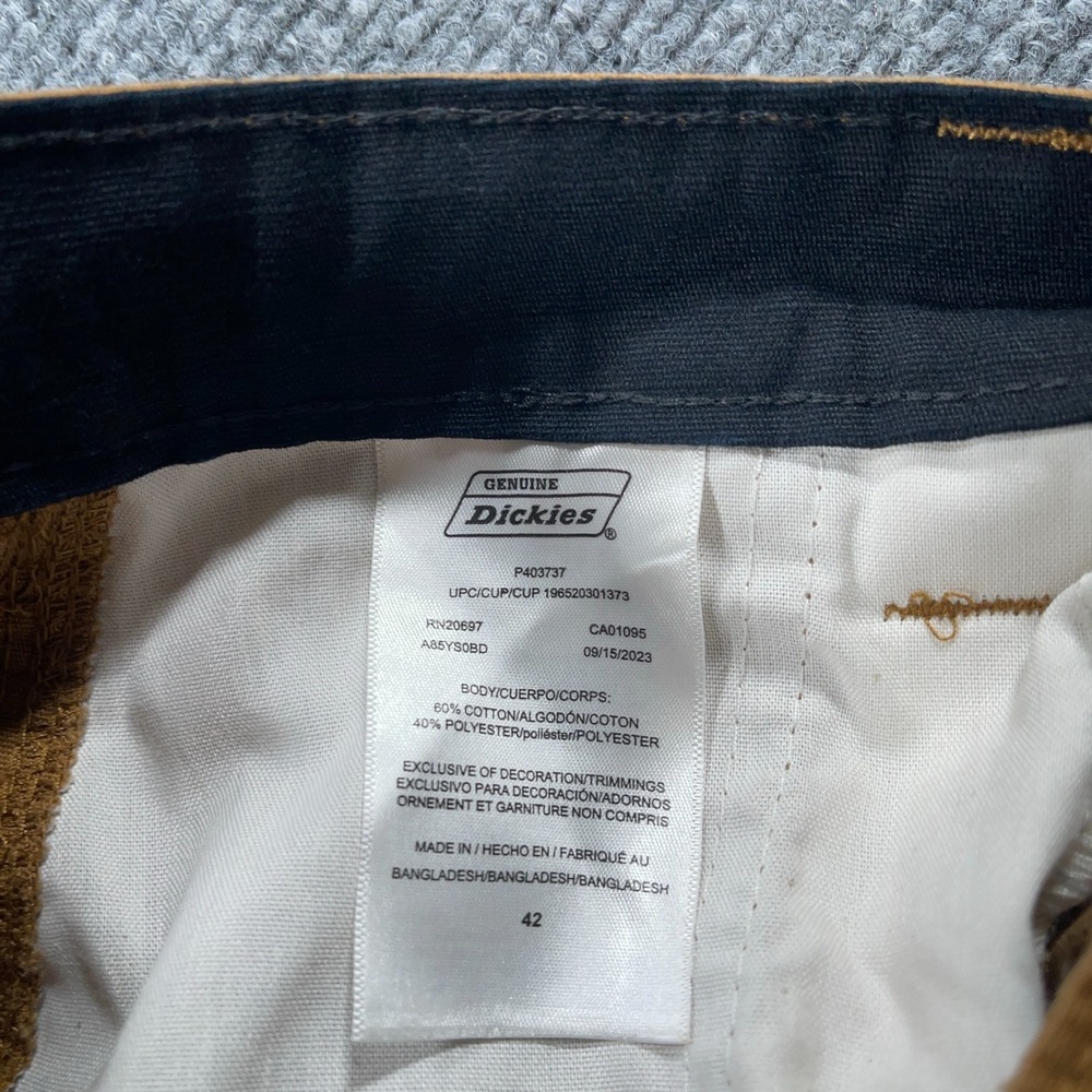 Dickies Shorts Mens 42‎ Beige Ripstop Cargo Flat Front Pockets Casual Outdoor - Picture 5 of 10